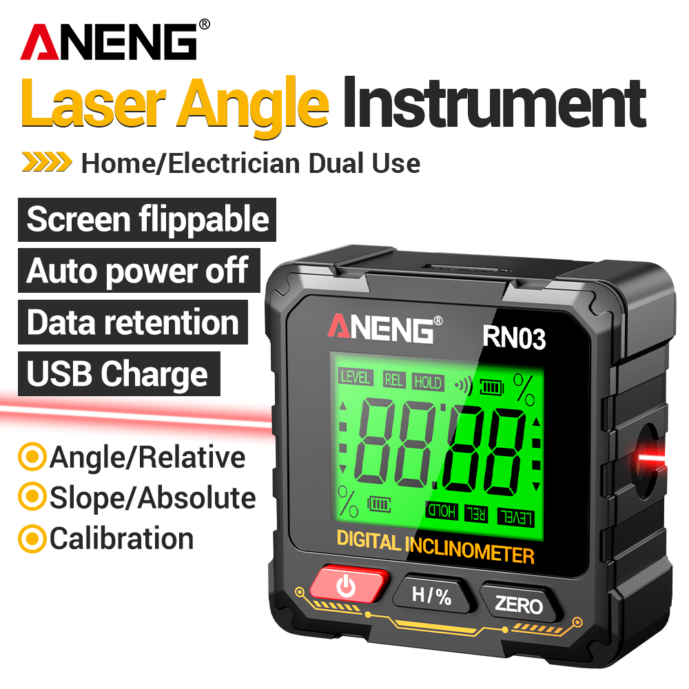 Laser Level Rechargeable Usb - ANENG 충전식 디지털 각도 측정기, 자석