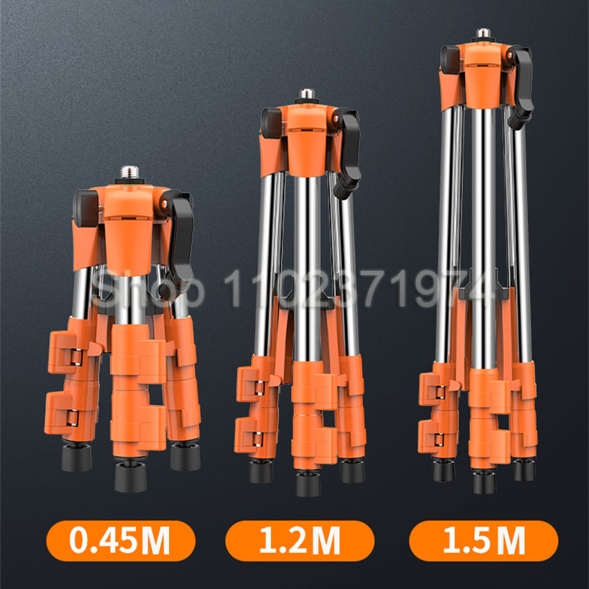 Laser Level Tripod Stand 1.5M - 범용 조정 가능한 스테인레스 스틸 삼각대