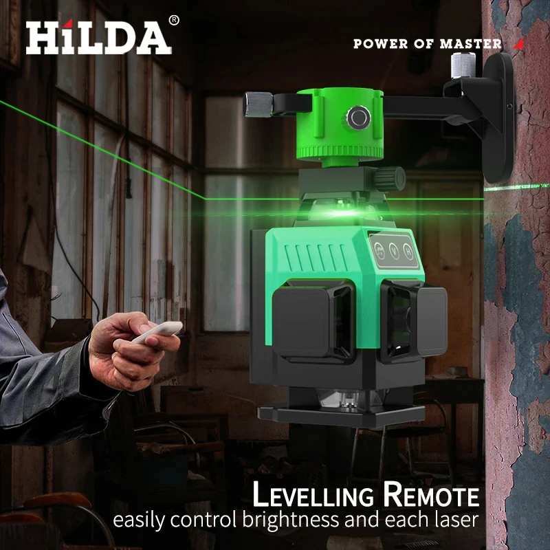 Green Beam Laser Level 12 Line - 힐다 12/16 라인 그린 레이저 레벨