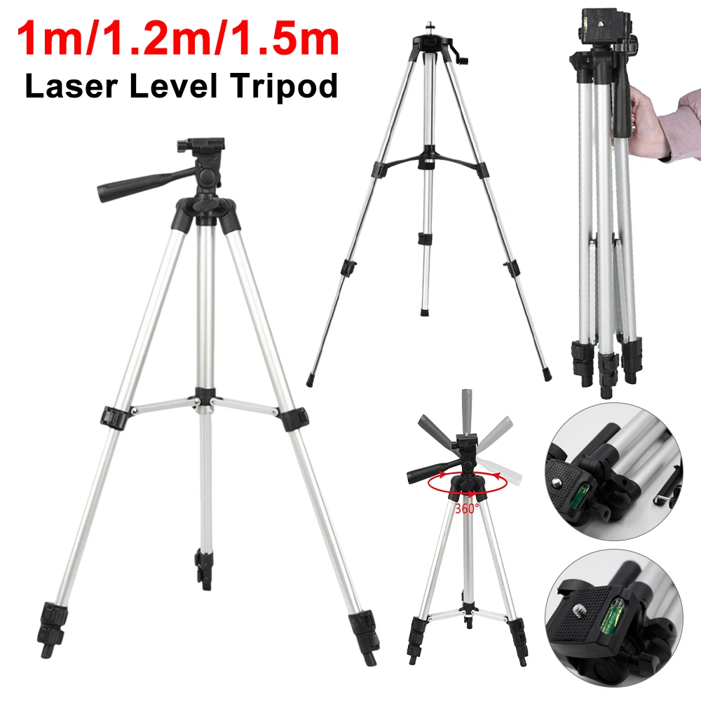 Laser Level Tripod Stand 1.5M - 1M/1.2M/1.5M 레이저 레벨 삼각대 높이 조절