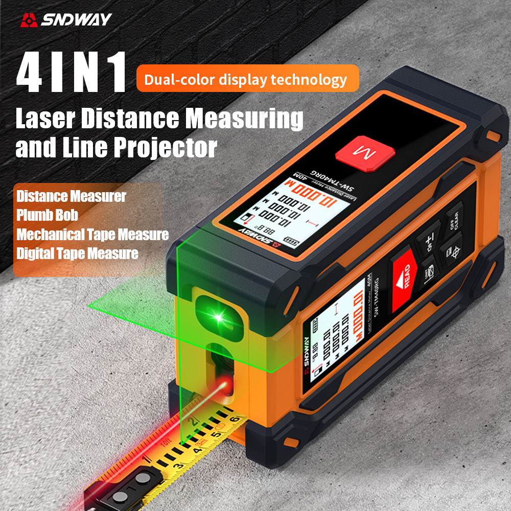 Laser Level Rechargeable Usb - SNDWAY 4-in-1 레이저 거리 측정기 (녹색