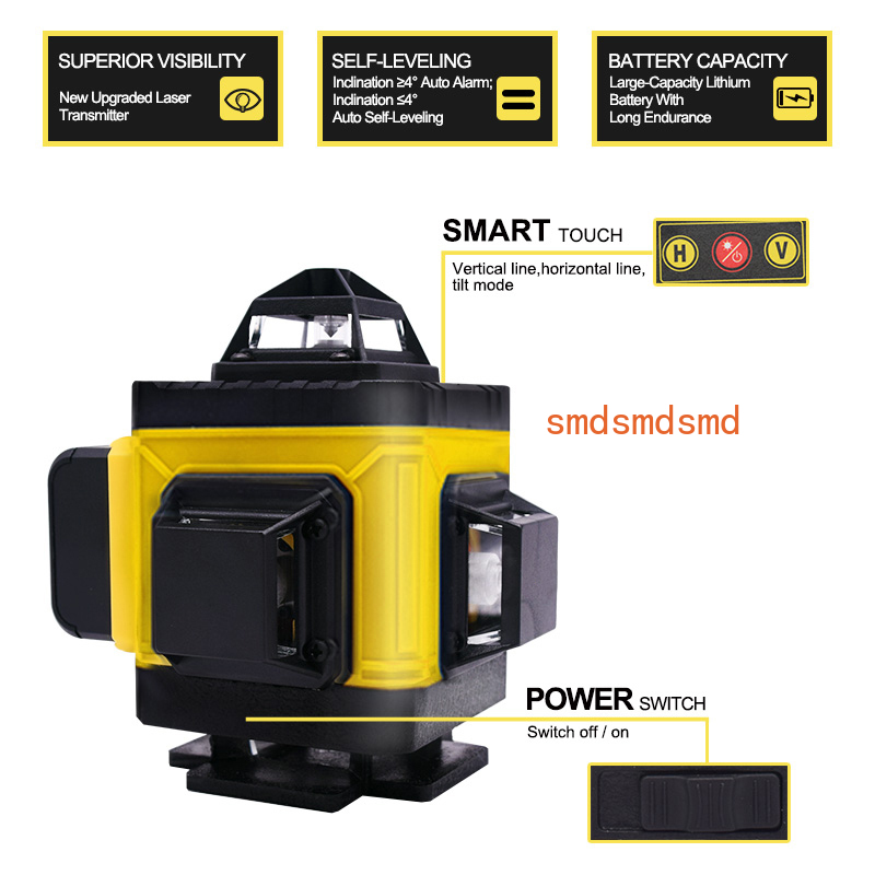 16라인 4D 레이저 레벨 수평 및 수직 교차선 녹색  - Laser Level 4D 16 Line Green 리뷰 및 가격