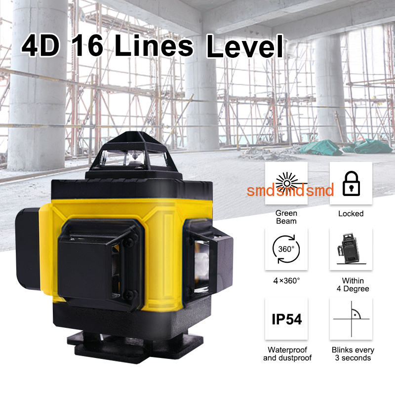 16라인 4D 레이저 레벨 수평 및 수직 교차선 녹색  - Laser Level 4D 16 Line Green 리뷰 및 가격