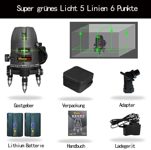 5라인 야외용 녹색 레이저 레벨 360 자동 수평 정밀 - Laser Level Outdoor Bright Green 리뷰 및 가격