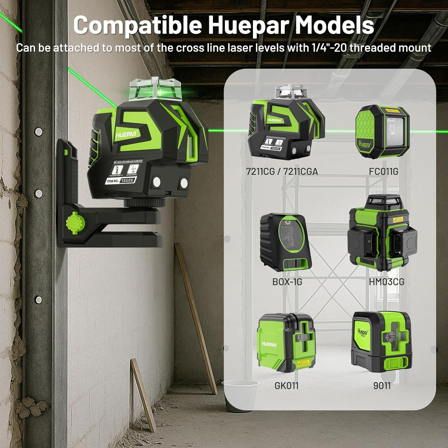 Huepar PV12 라인 및 포인트 레이저 레벨용 미 - Line Laser Level Magnetic Bracket 리뷰 및 가격