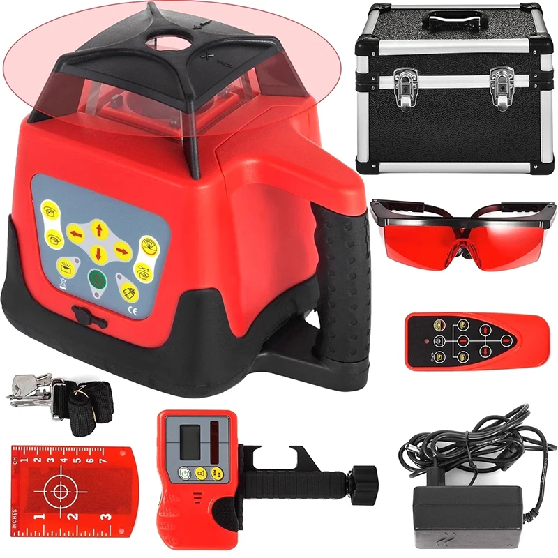 360 °   레드 로터리 레이저 레벨, 자동 수평 조 - Rotary Laser Level 500M Range 리뷰 및 가격