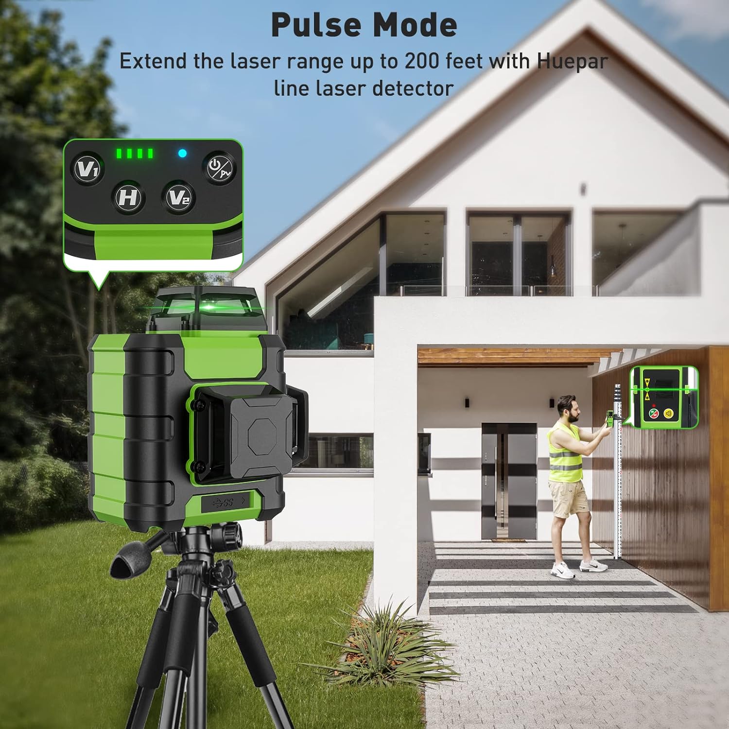 Huepar 3D 레이저 레벨 Osram 녹색 빔 셀프 - Line Laser Level Magnetic Bracket 리뷰 및 가격