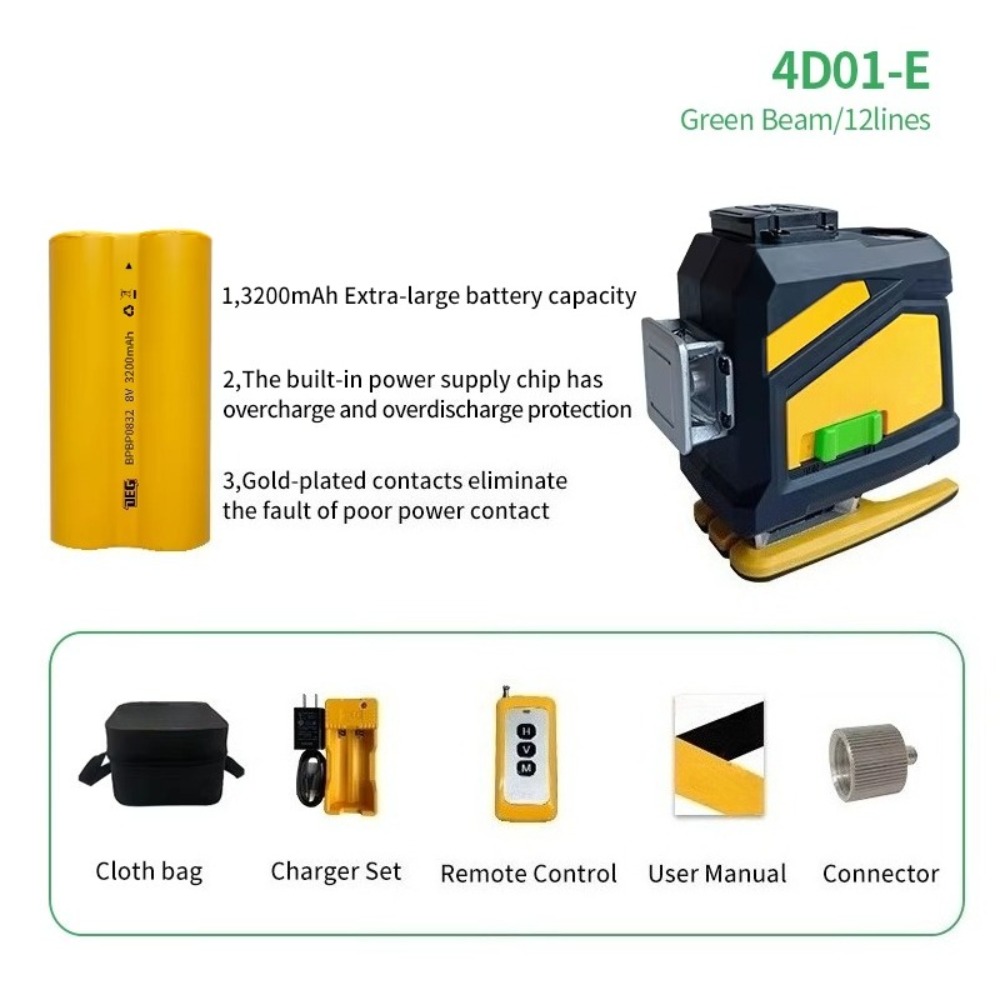 고정밀 12라인 그린 레이저 레벨 초고휘도 레드 라이트 - Laser Level Outdoor Bright Green 리뷰 및 가격