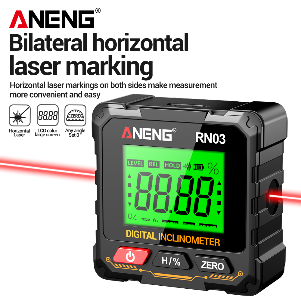 자석 디지털 각도 측정기 ANENG RN03 레이저 경 - Laser Level Rechargeable Usb 리뷰 및 가격