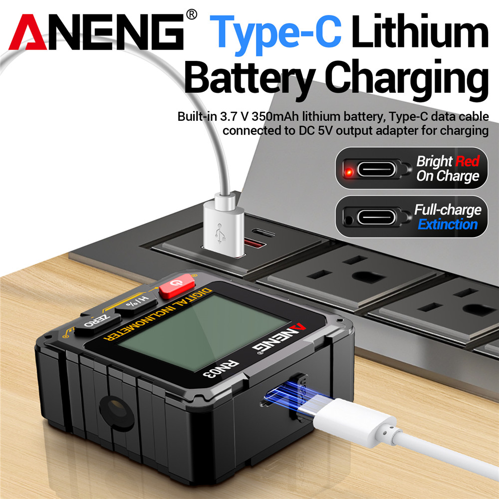 자석 디지털 각도 측정기 ANENG RN03 레이저 경 - Laser Level Rechargeable Usb 리뷰 및 가격