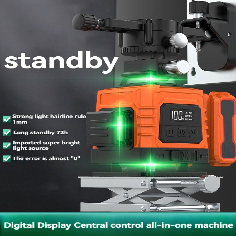 12라인 녹색 레이저 레벨 360 °   자동 수평 조 - Laser Level Outdoor Bright Green 리뷰 및 가격