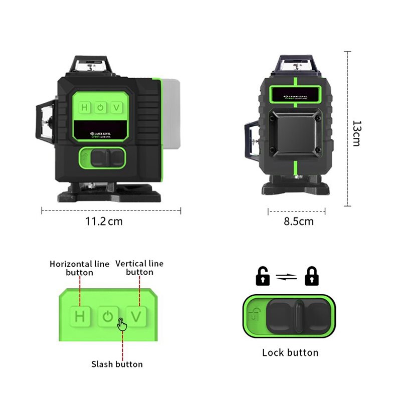 KYCOR-초고휘도 12라인 녹색 레이저 레벨 360  - Laser Level Outdoor Bright Green 리뷰 및 가격
