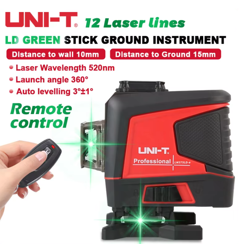 UNI-T LM575LD-e 3D 12라인 녹색 레이저 - Laser Level 3D Cross Line Self Leveling 리뷰 및 가격