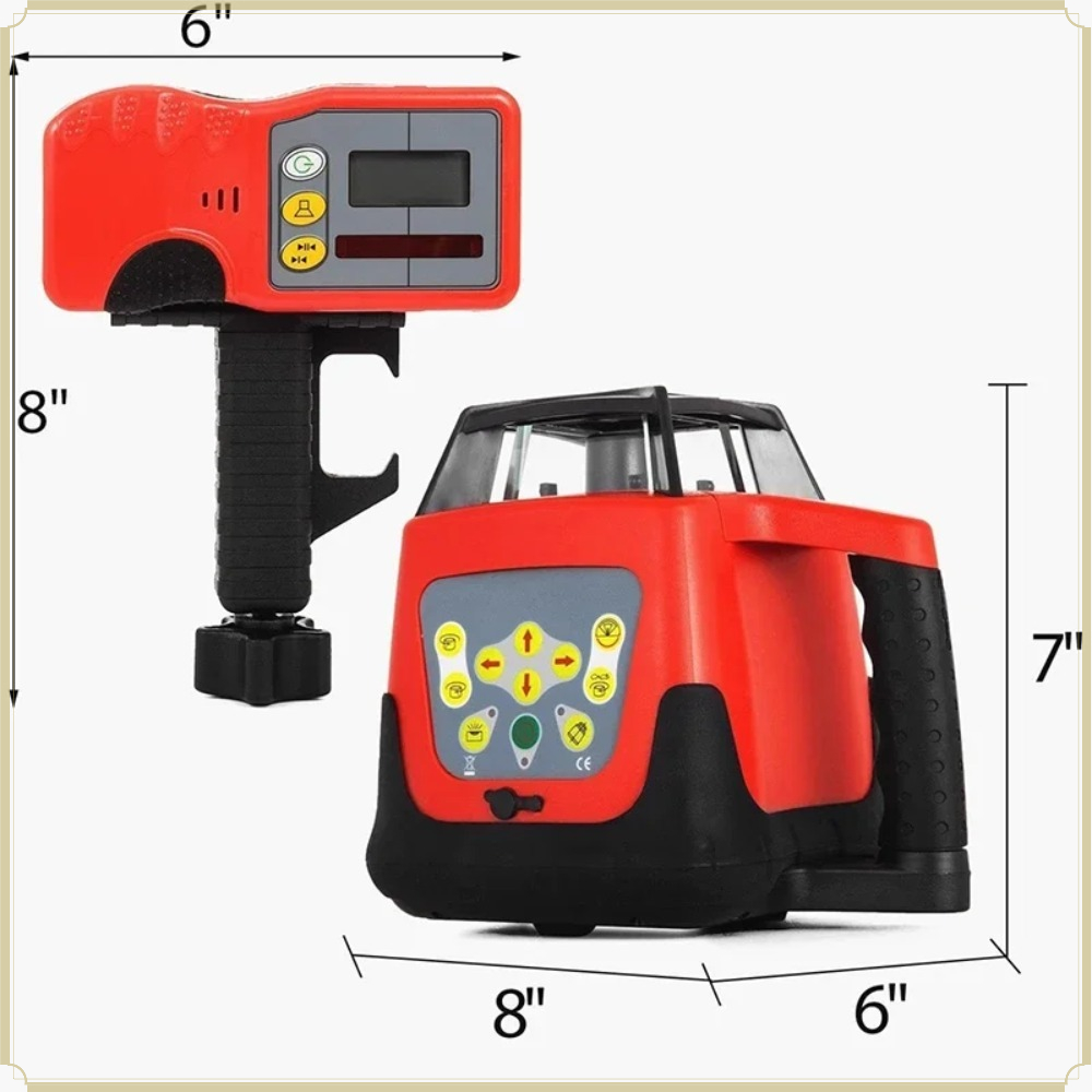 360 °   레드 로터리 레이저 레벨 셀프 레벨링 5 - Rotary Laser Level 500M Range 리뷰 및 가격