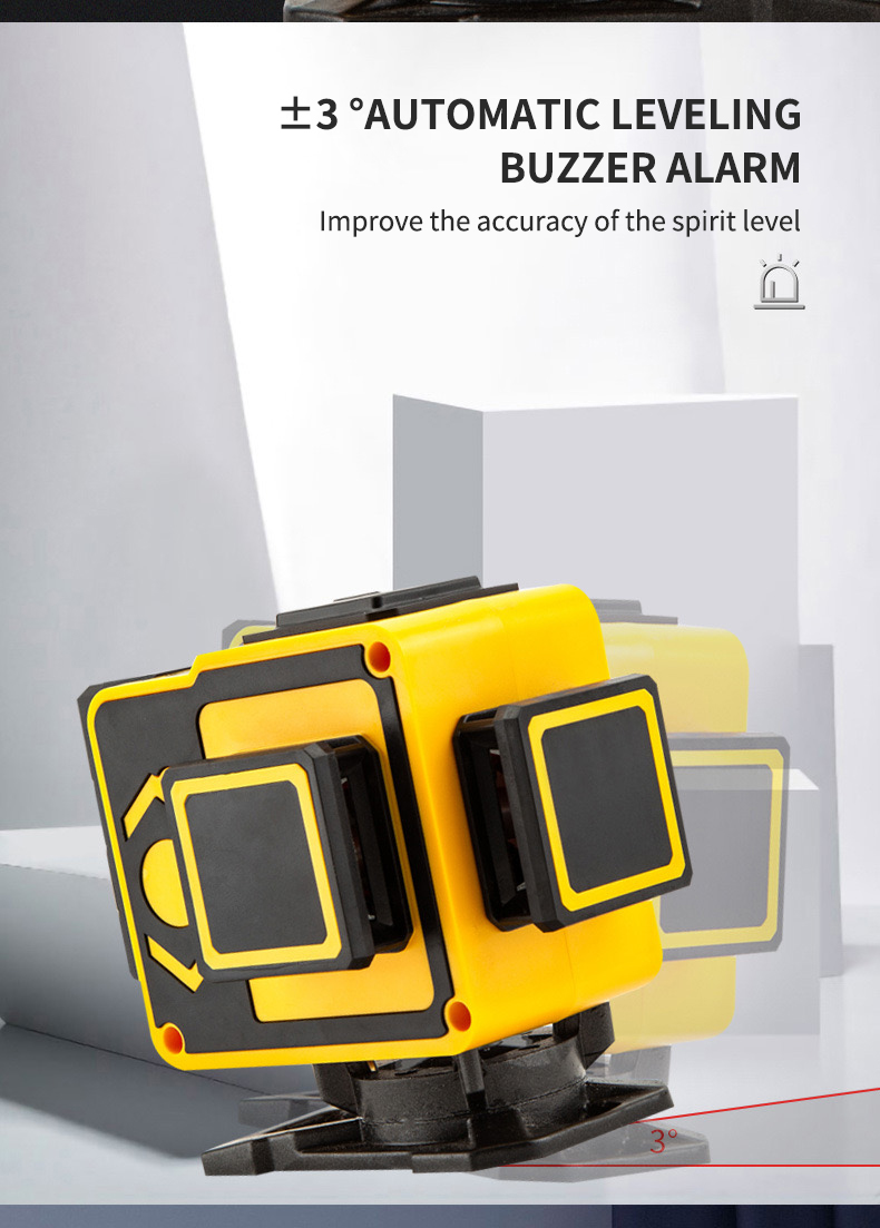 3D, 4D, 12라인, 16라인, 자동 회전식 베이스 - Laser Level 3D Cross Line Self Leveling 리뷰 및 가격