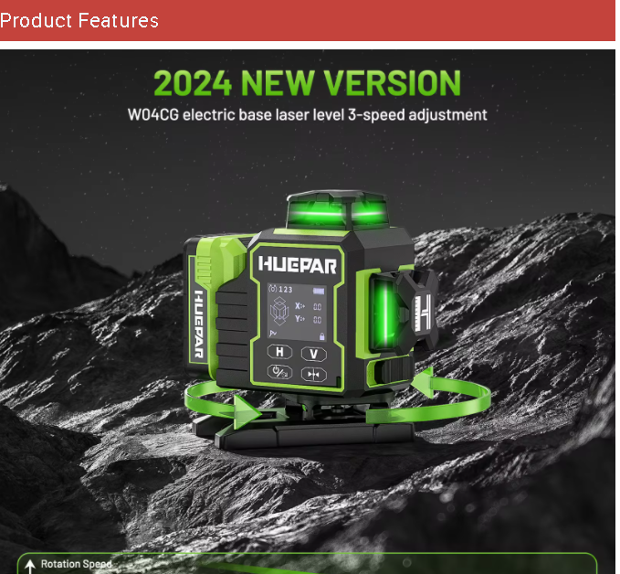2026 휴파 W04CG 그린 레이저 레벨 4D 로터리 - Laser Level 4D 16 Line Green 리뷰 및 가격
