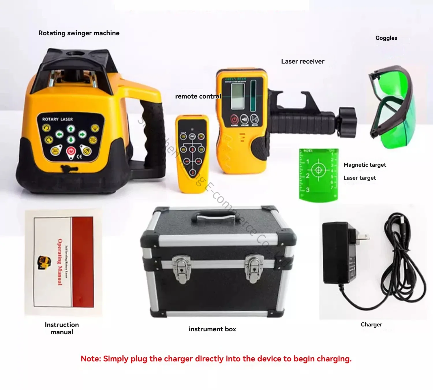 그린 빔 회전식 레이저 레벨 – 완전 자동 전자식 자동 - Rotary Laser Level 500M Range 리뷰 및 가격
