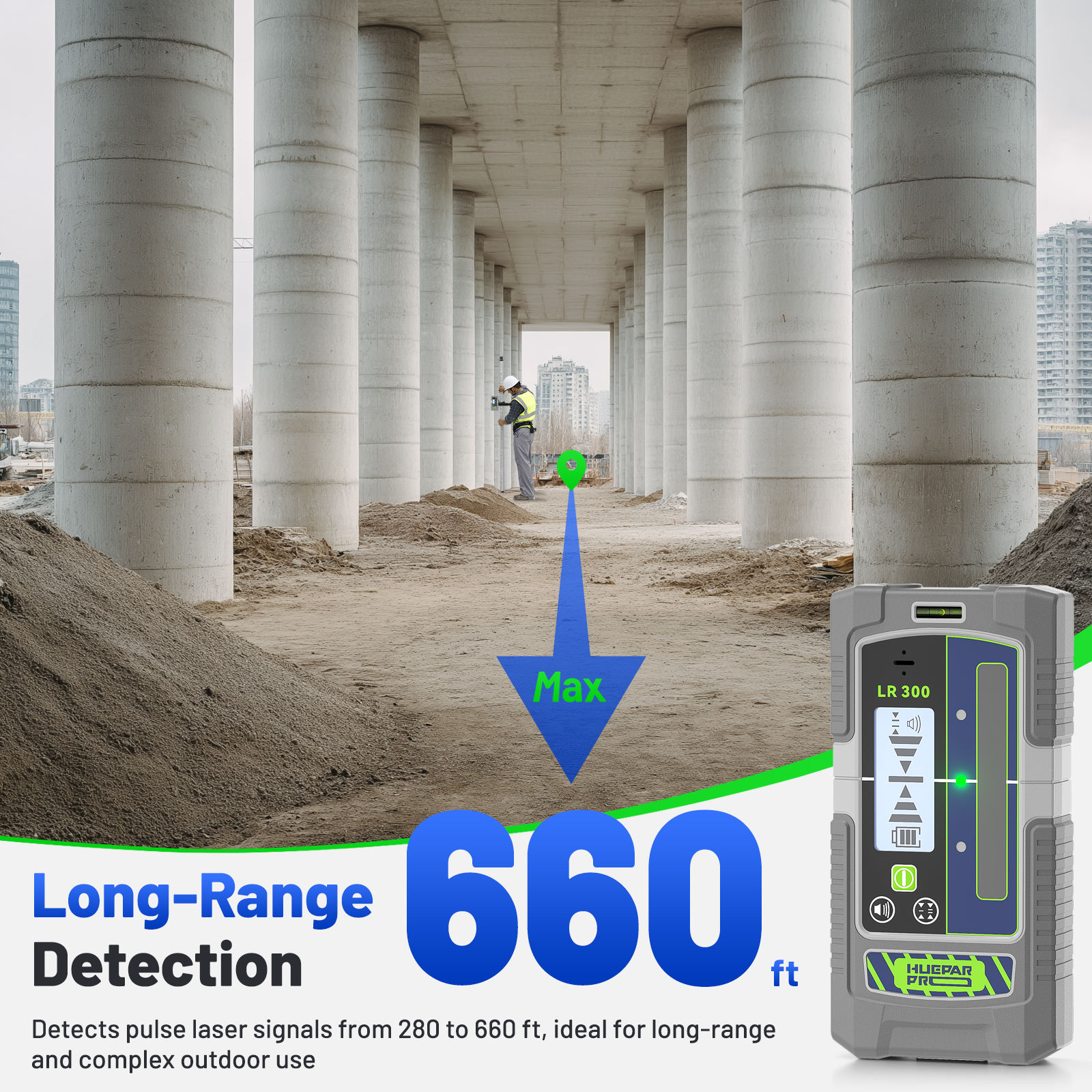 휴파 LR300 레이저 레벨 수신기 감지기, 레드 및  - Laser Level With Receiver Detector 리뷰 및 가격