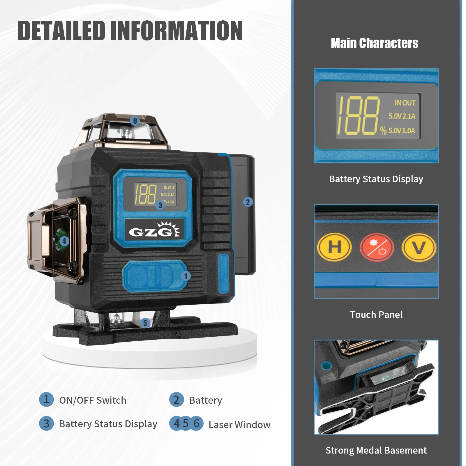 G16 4D 16라인 레이저 레벨, 노란색/검정색, 1 - Laser Level Rechargeable Usb 리뷰 및 가격