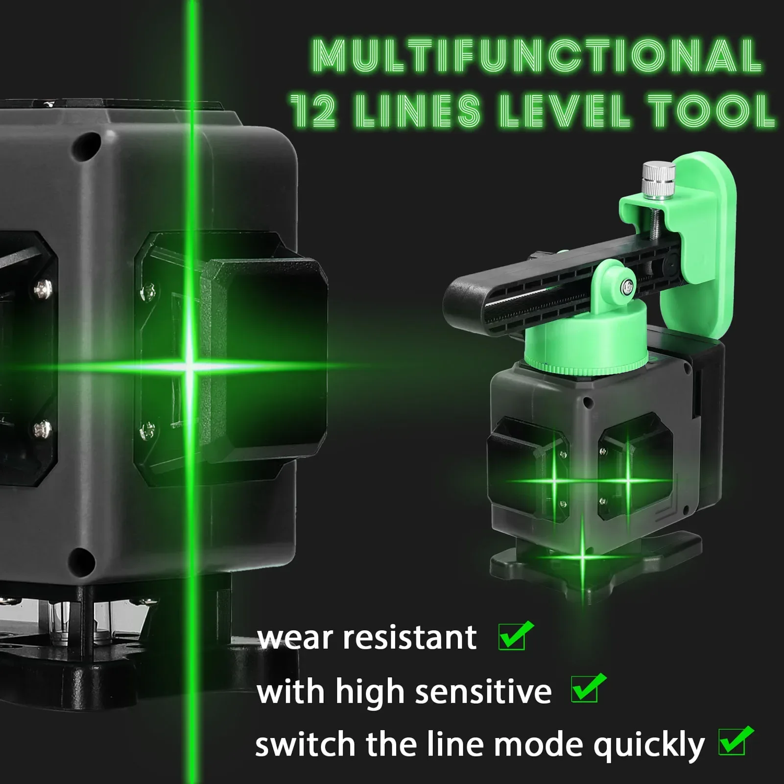 핫 세일 레이저 레벨 3 °   수평선과 수직선이 있는 - Laser Level Rechargeable Usb 리뷰 및 가격