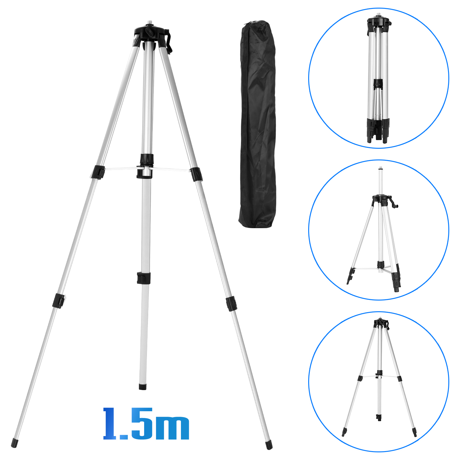 1.5M 삼각대 스탠드 1.5M 3단 높이 조절 가능  - Laser Level Tripod Stand 1.5M 리뷰 및 가격
