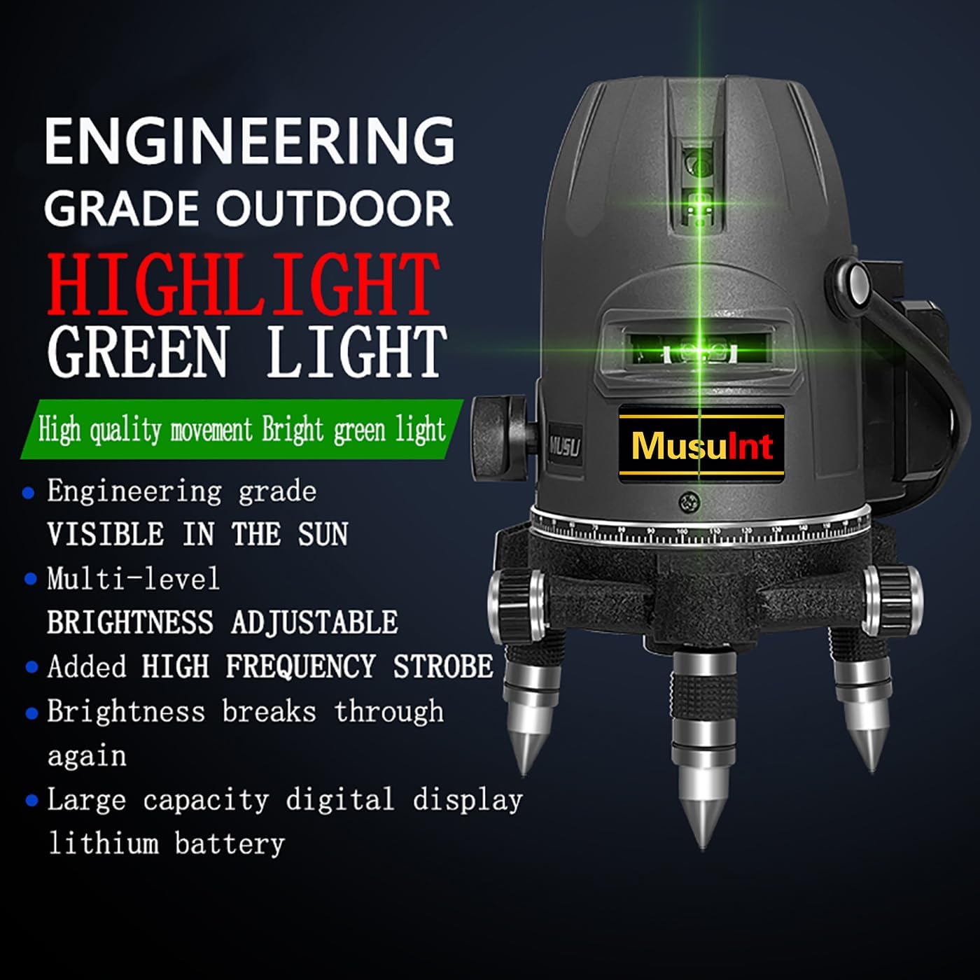 (야외용 초고휘도) 5라인 레이저 레벨 360도 자동  - Laser Level Outdoor Bright Green 리뷰 및 가격