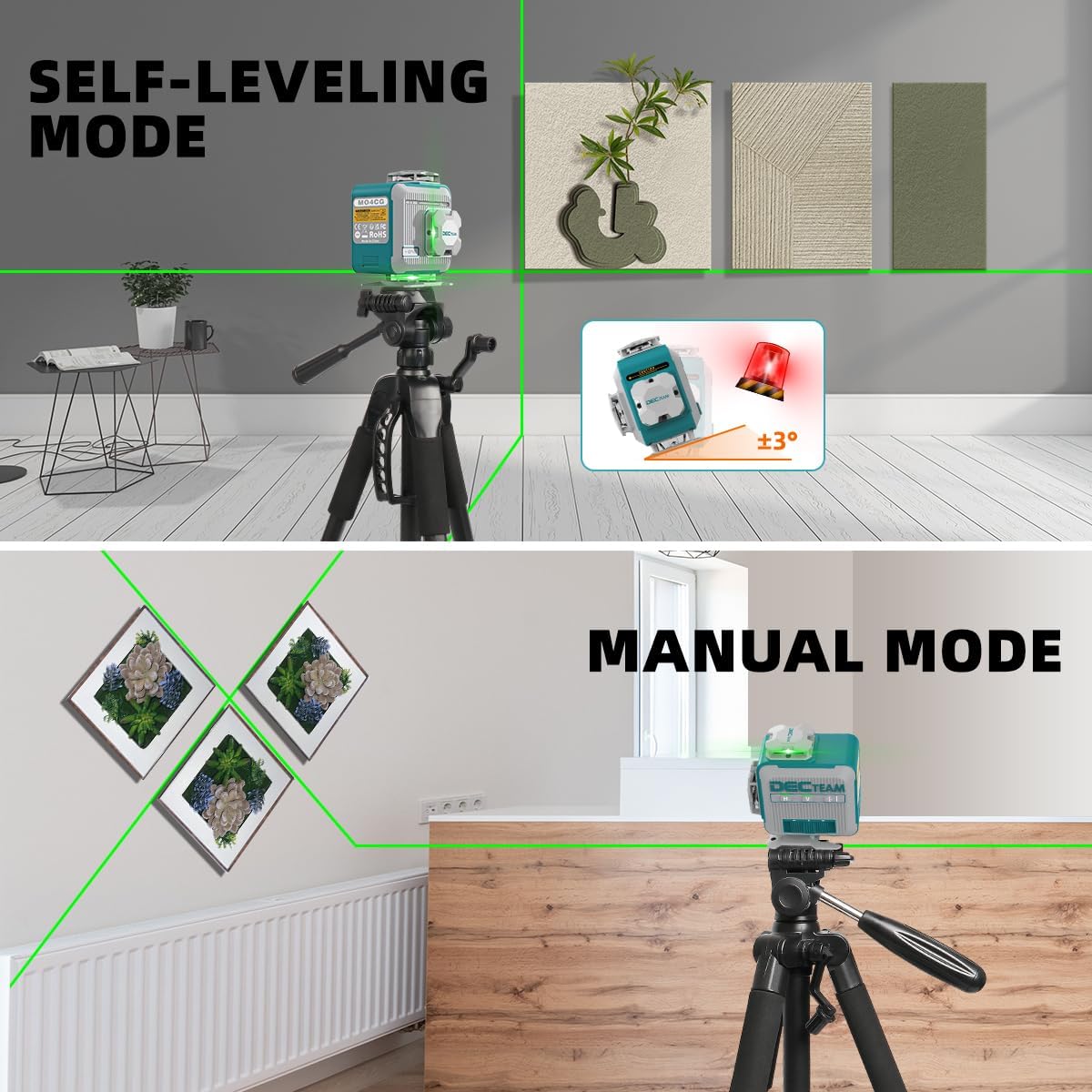 Decteam 4D 크로스 라인 레이저 레벨, 수평 및 - Laser Level 4D 16 Line Green 리뷰 및 가격