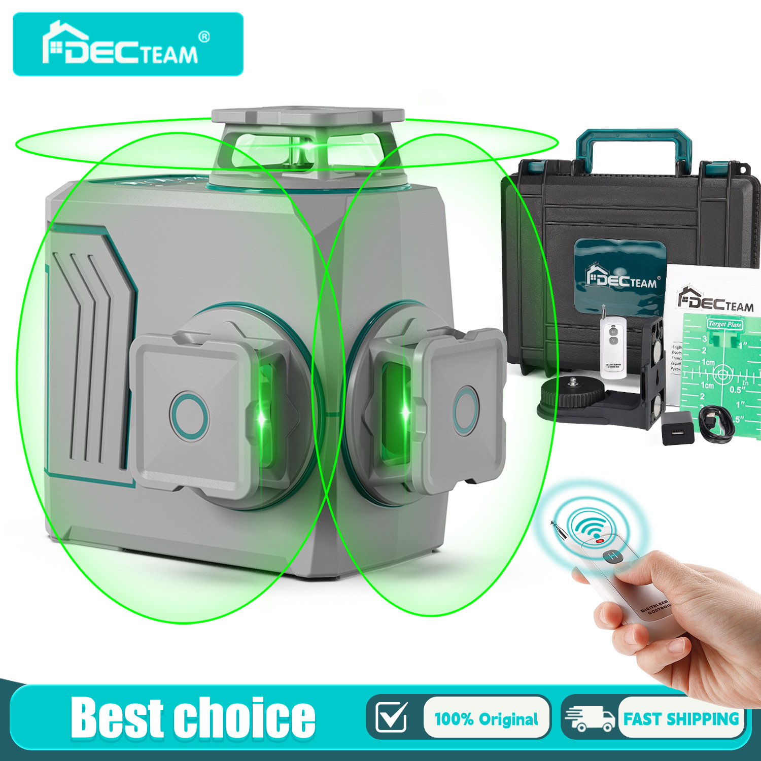 Decteam T03CG 12 라인 3D 레이저 레벨  - Laser Level 3D Cross Line Self Leveling 리뷰 및 가격