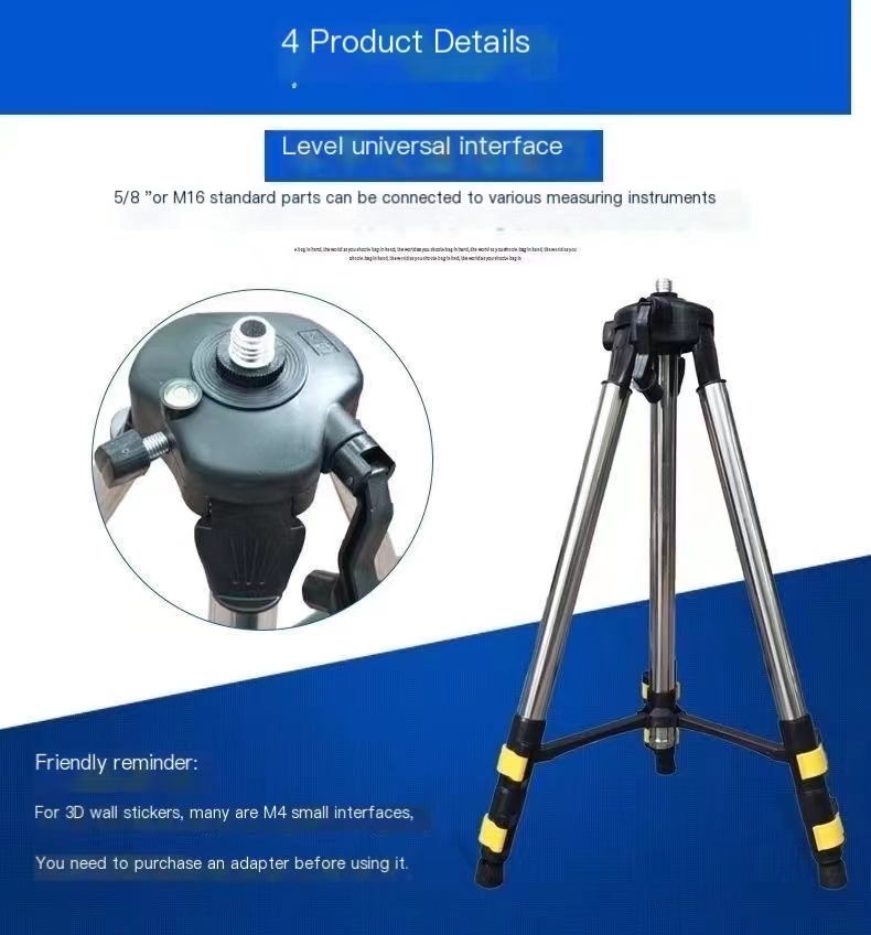 높이 조절 삼각대 스탠드, 스테인레스 스틸 익스텐션 바 - Laser Level Tripod Stand 1.5M 리뷰 및 가격