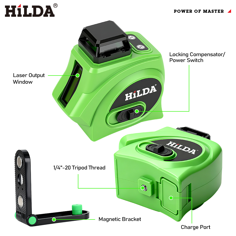 힐다 5라인 레이저 레벨 360 °   자동 수평 조절 - Line Laser Level Magnetic Bracket 리뷰 및 가격