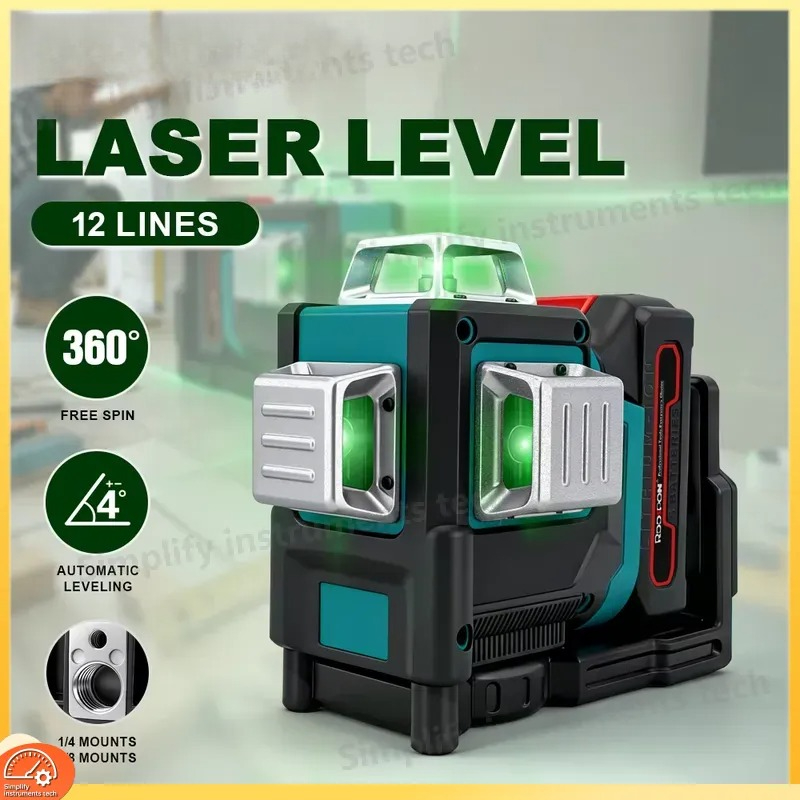 12라인 3D 자동 수평 레이저 레벨(360도) °   - Laser Level 3D Cross Line Self Leveling 리뷰 및 가격