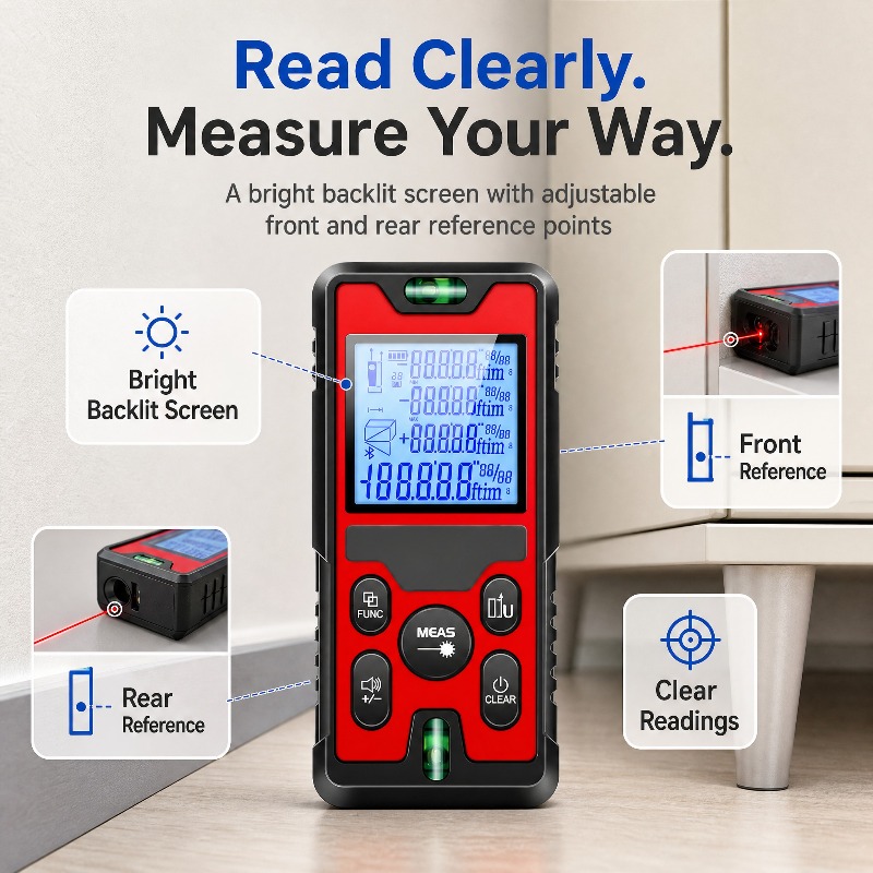 120m 레이저 거리 측정기, USB-C 충전식, 백라 - Laser Level Rechargeable Usb 리뷰 및 가격