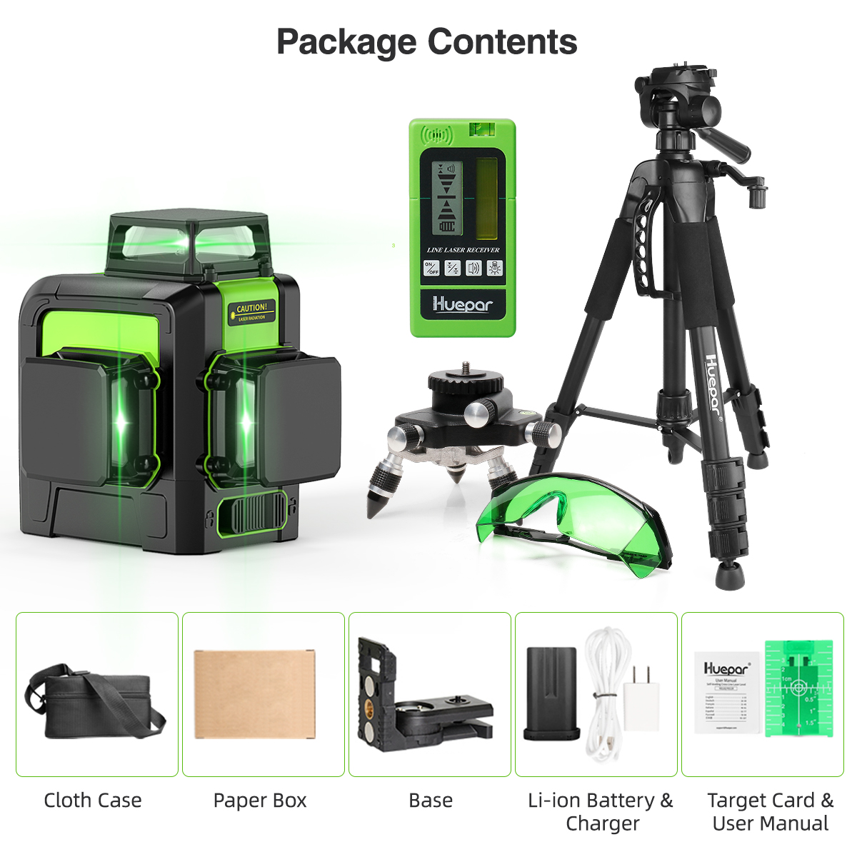 Huepar 903CG 세트, 오스람 그린 레이저 빔  - Laser Level 3D Cross Line Self Leveling 리뷰 및 가격
