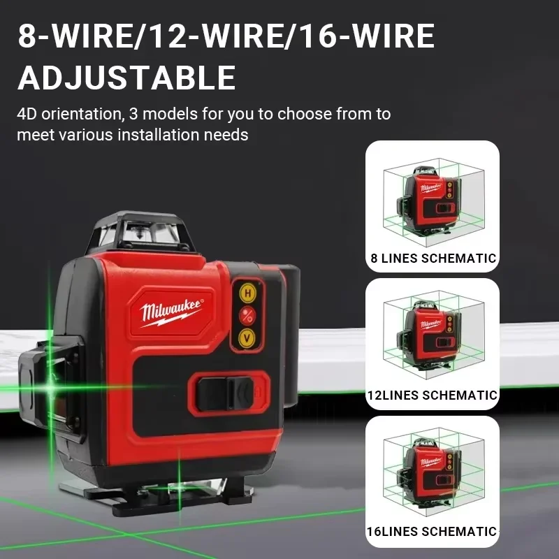 정품 밀워키 4D 16라인 레이저, 고정밀 녹색 레이저 - Laser Level 4D 16 Line Green 리뷰 및 가격