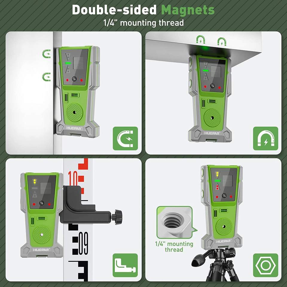 펄스 라인이 있는 Huepar 레이저 레벨 수신기 감지 - Laser Level With Receiver Detector 리뷰 및 가격